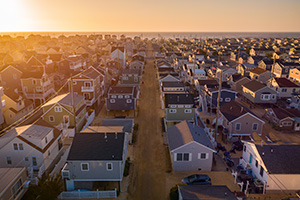 Aerial view of homes for sale in Lavallette